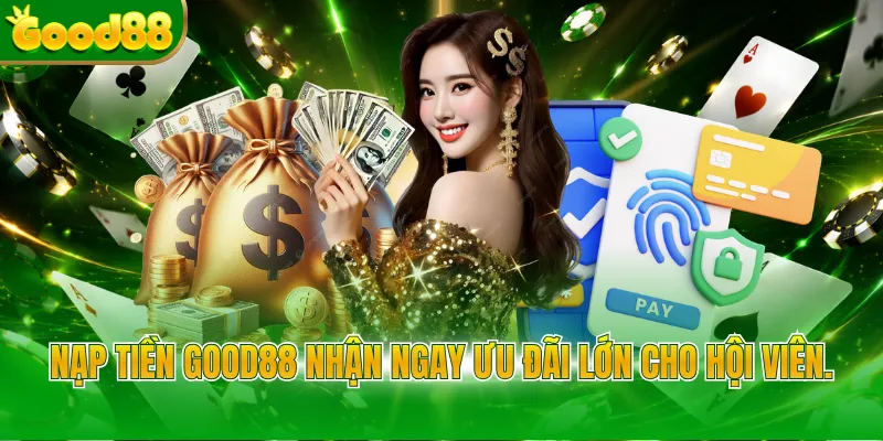 Nạp tiền GOOD88 nhận ngay ưu đãi lớn cho hội viên. 
